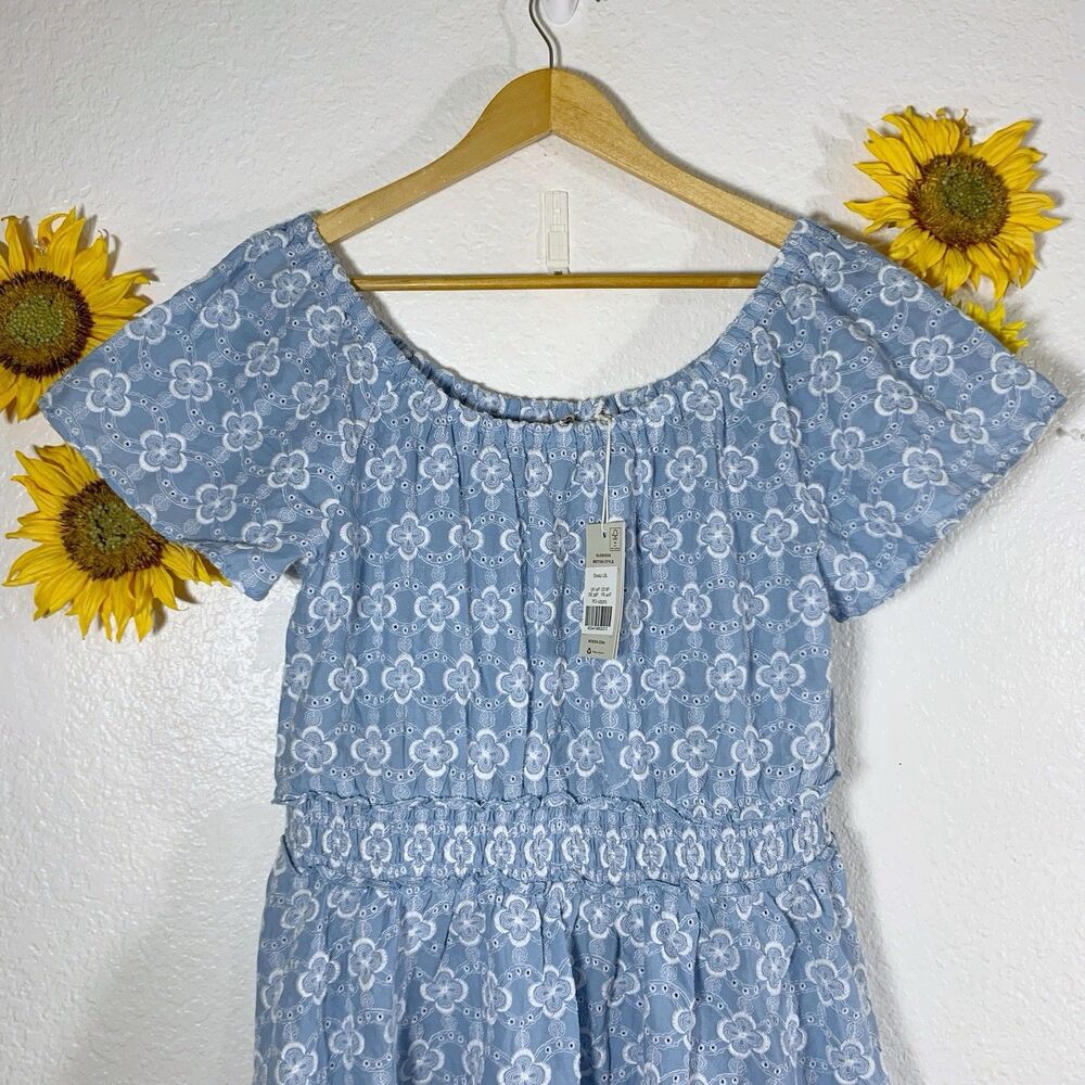 Boden Blue NWT Floral Embroidered Cottage Core Boho Summer Dress 8P - Picture 3 of 8